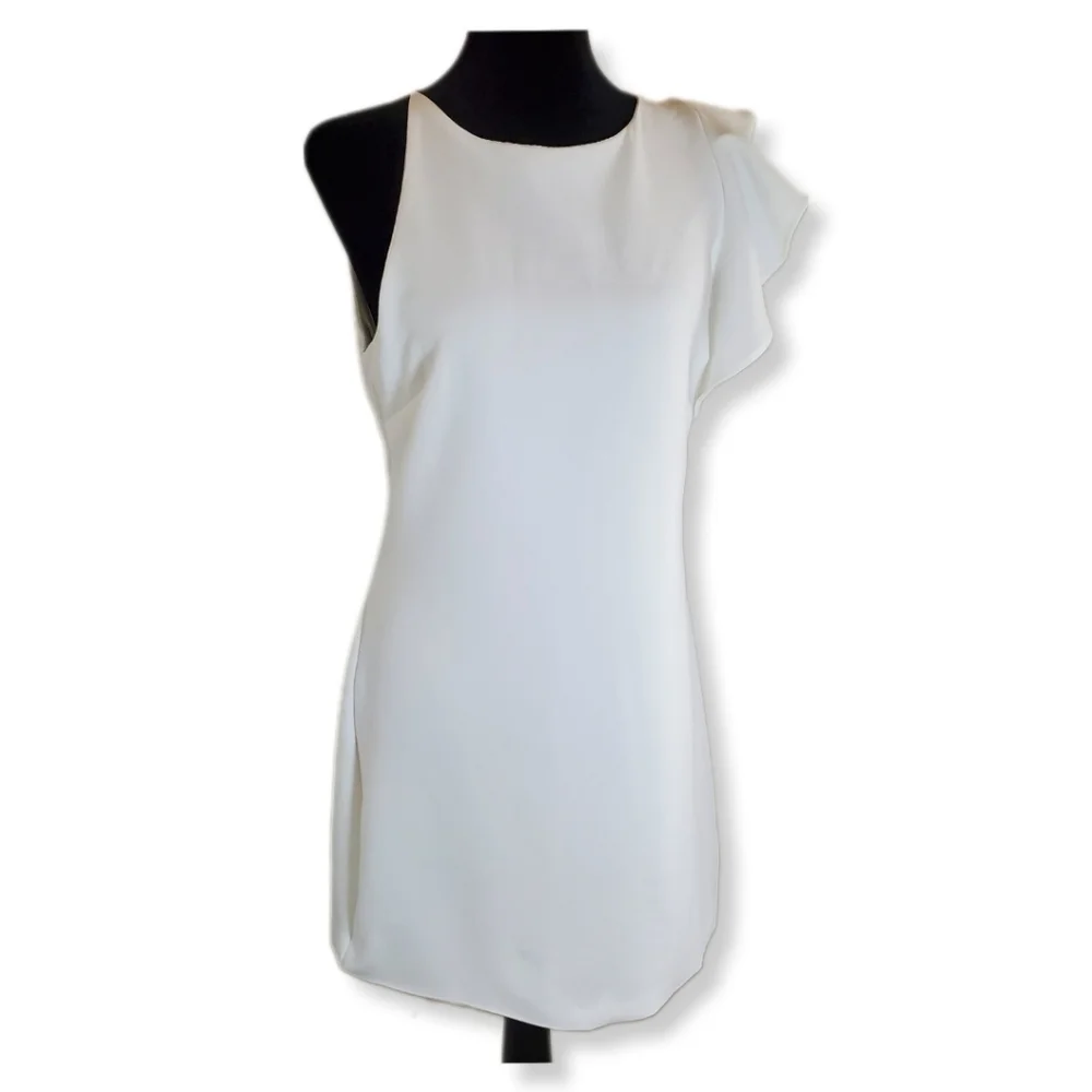 lulus dinah white one shoulder dress Lulus + Dinah White One-Shoulder Dress